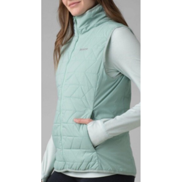 PRANA Alpine Air Zip Vest Creek Seafoam Green Outdoors Athleisure Large NWT - Picture 2 of 10